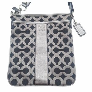 Vintage Coach Julia Signature Op Art Crossbody Bag